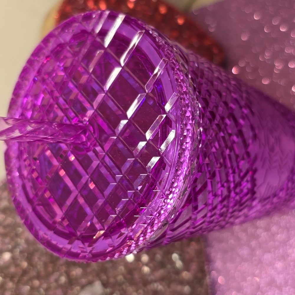 Starbuck 💖💜NWOT💜💖 Beautiful Purply Pink Iridescent Gemstone Tumbler!💖💜💖💜 - Picture 6 of 12
